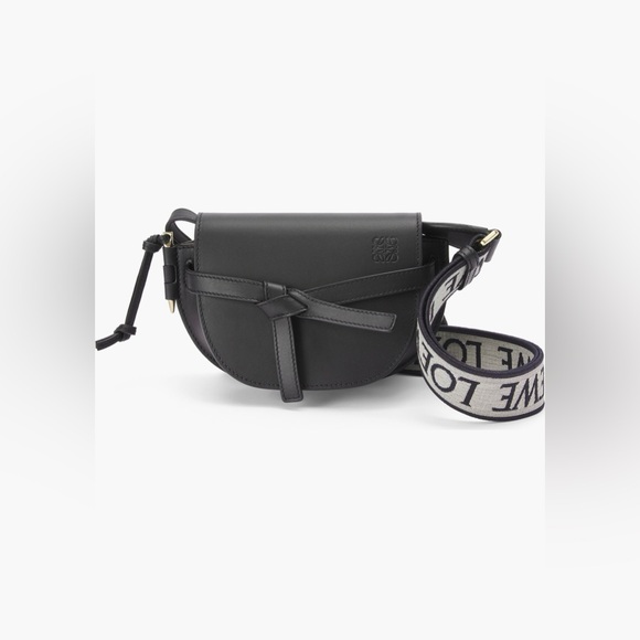 Loewe Mini Gate Leather Convertible Bag in Black - Picture 3 of 8
